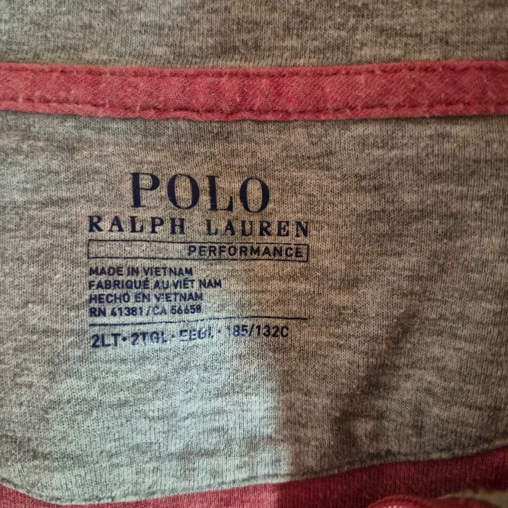 Polo Ralph Lauren Performance Mens 2LT 1/4‎ Zip Pullover Heathered Pink Red 2TGL